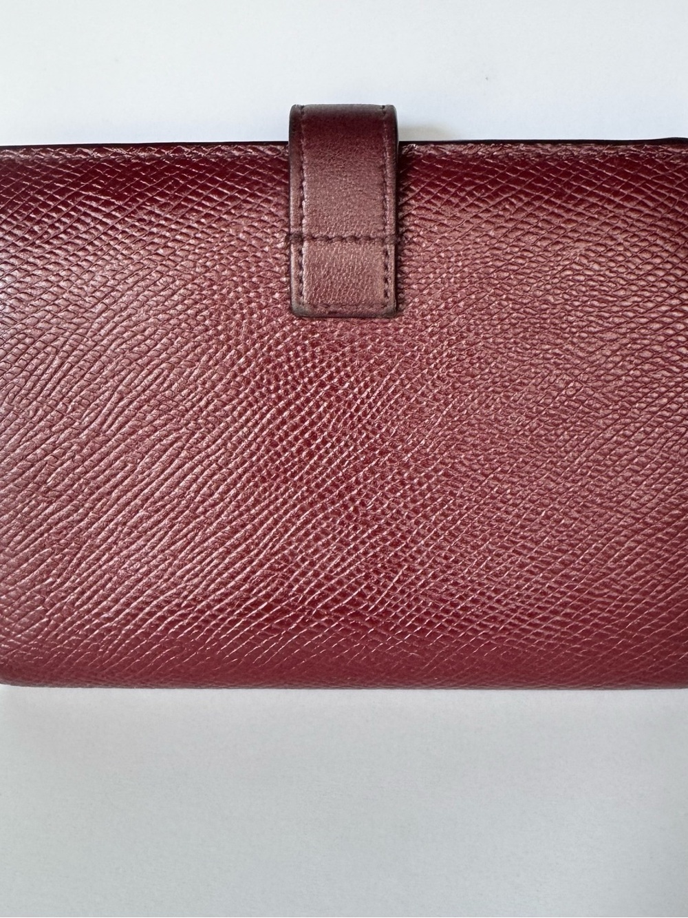 Gorgeous Celine Burgundy Tab-Closure Leather Wallet - Picture 3 of 6
